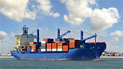 Container Shipments. Cargo ship
