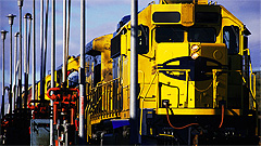 Container Shipments. Freight train